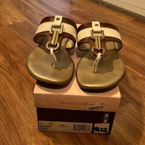 Bandolino white & brown sandals